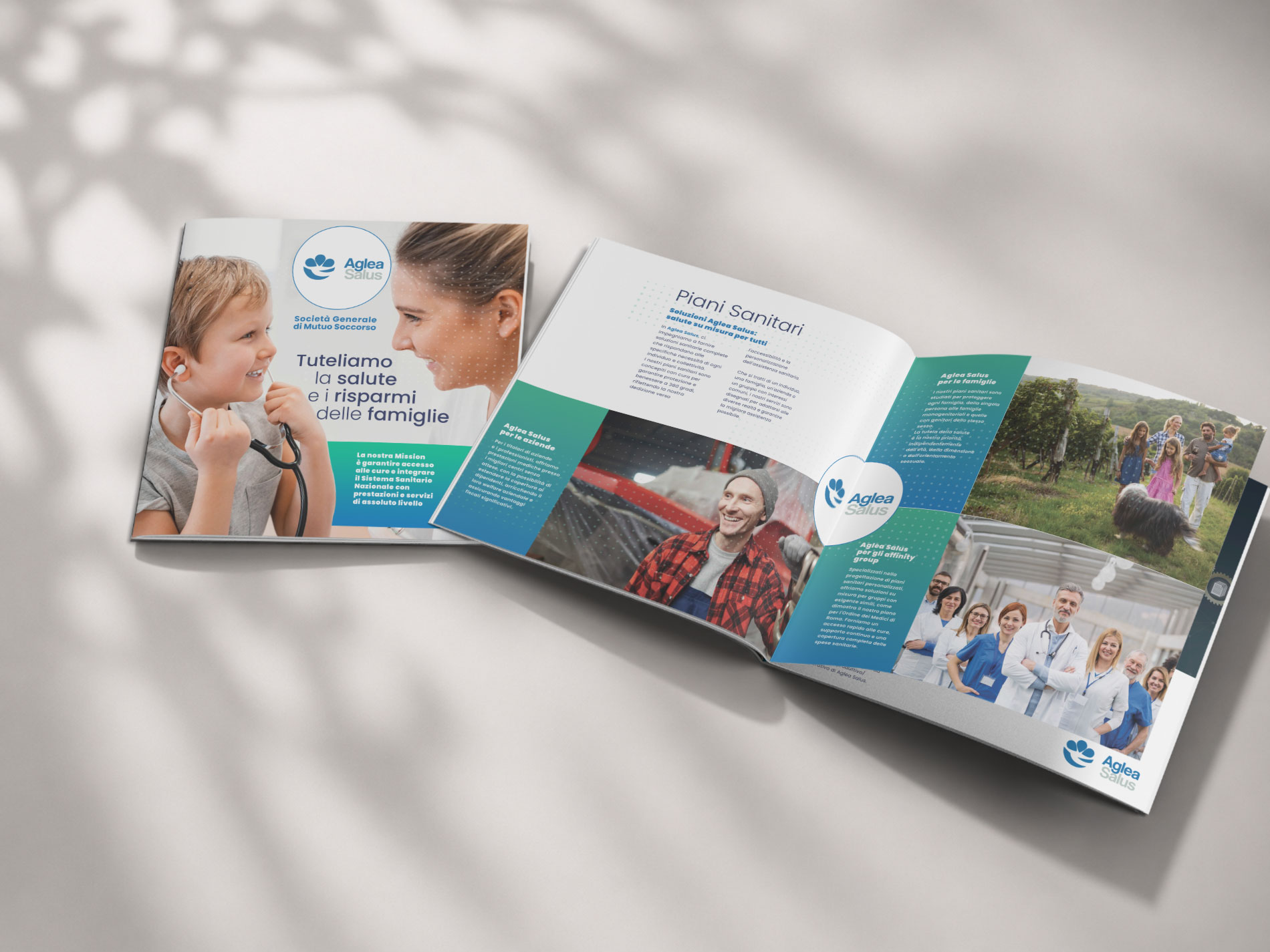 Brochure Aglea Salus dedicata ai piani sanitari per famiglie aziende ed enti